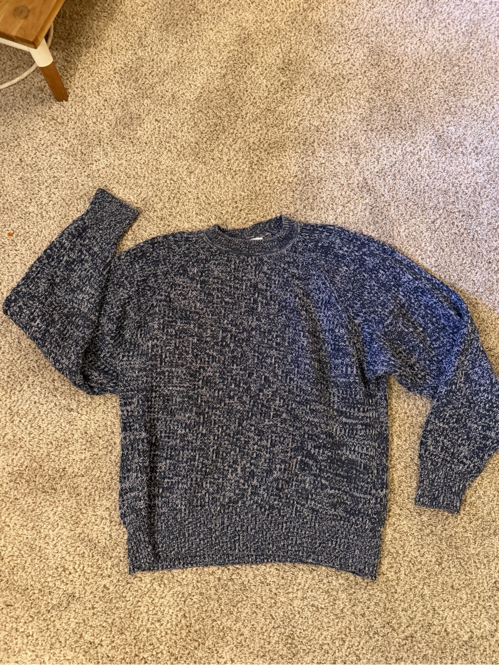 GAP Marled Blue Crewneck Sweater